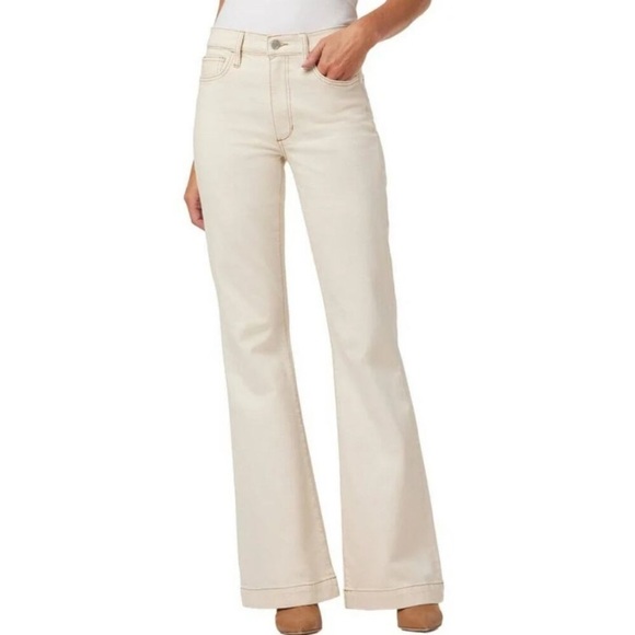 Joe's Jeans Denim - Joe's Jeans Cream Wide-Leg Flare Jeans
